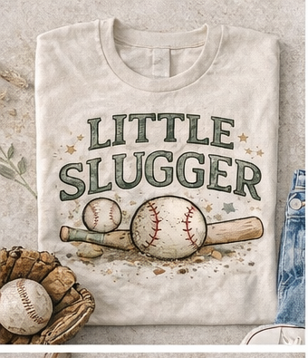 Little Slugger Club Shirt | Kids Baseball Shirt | Cute Baseball Tee | Youth Game Day Shirt | Baseball Season Outfit